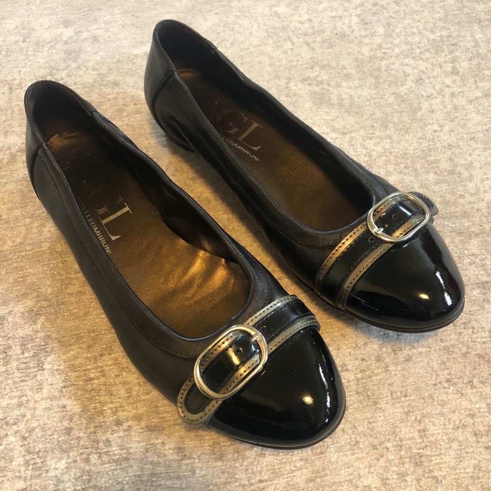 AGL Attilio Giusti Leombruni Black Ballet Flats